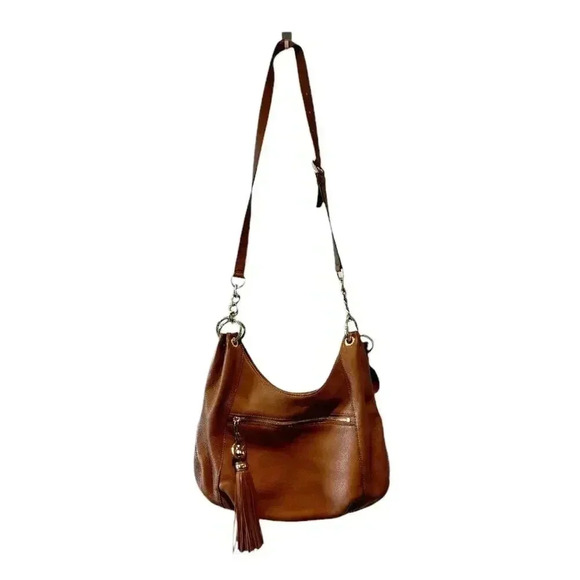 Michael Kors Large Carmel Brown Adjustable Shoulder or Cross Body Hobo Bag - Picture 2 of 7